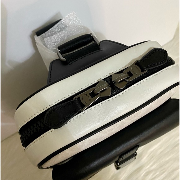 Men’s Coach Backpack Bum Track Pack Color Block Bag White C Monogram NWT - Picture 6 of 13